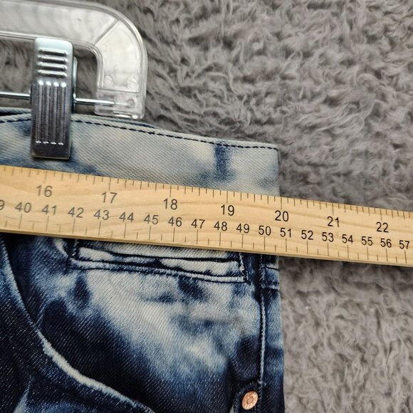 Born Fly Jeans Mens 40 Medium Wash Stretch Mid Rise Distressed Patch Streetwear - Picture 5 of 13